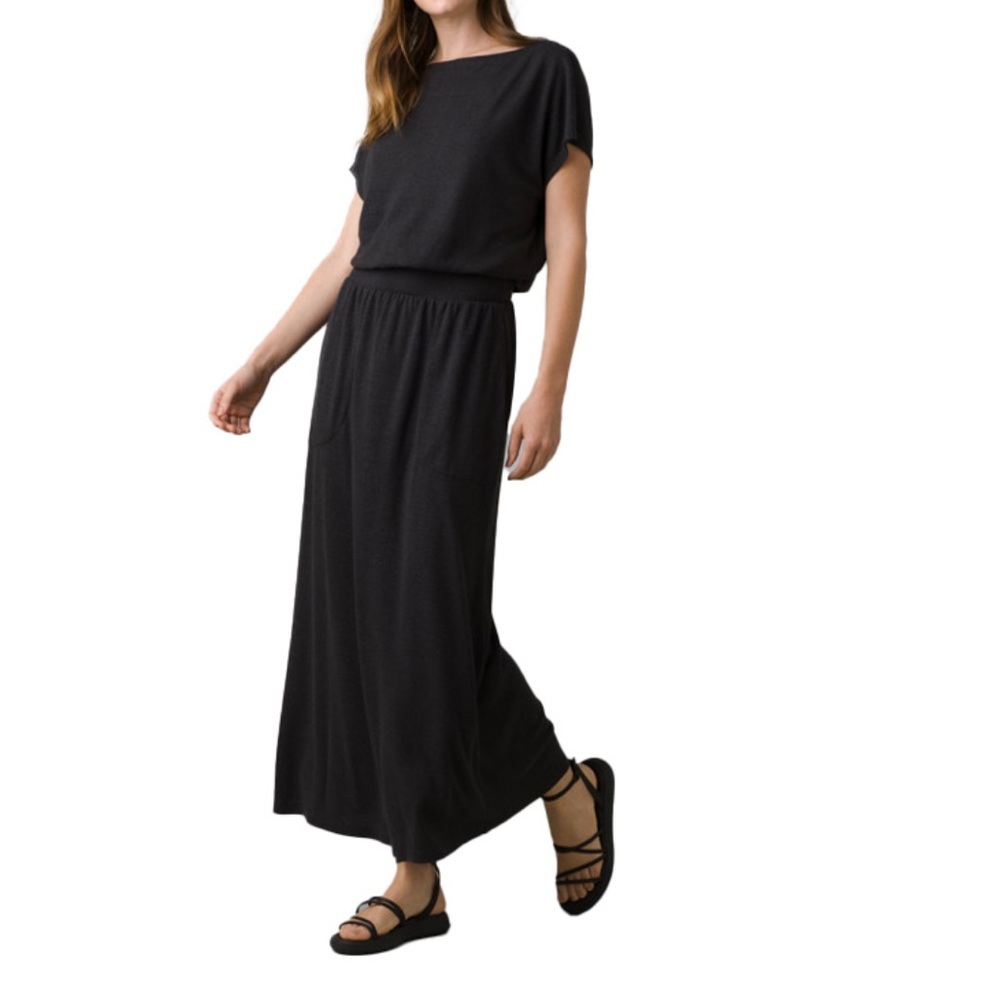 prAna Women's Sleeveless Cozy Up Skyland Dress Black Small